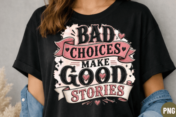Bad Choices Good Stories PNG for T-Shirts