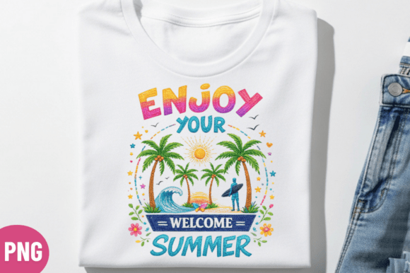 Enjoy Summer Beach Vibes T-shirt Png: A Versatile Design for Creators and Makers