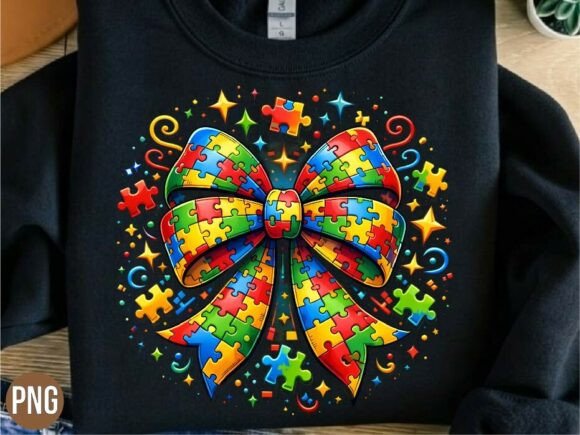 Evaluating the Autism Awareness Puzzle Piece Bow PNG for Creative Projects