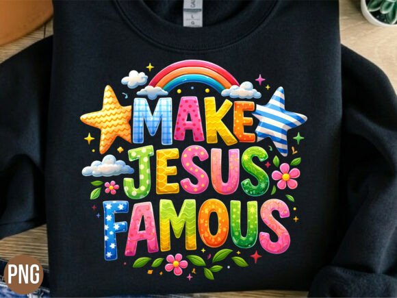 Evaluating the Make Jesus Famous Rainbow Stars PNG for Creative Projects