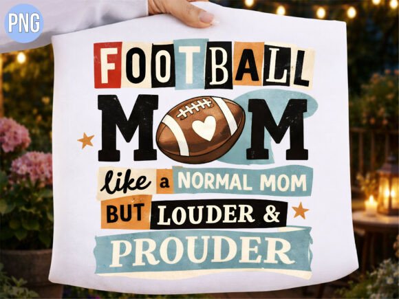 Football Mom Louder Prouder Sports PNG