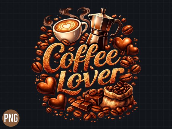 Integrating the Coffee Lover Espresso Bean Cup PNG Shirt Design into Your Creative Workflow