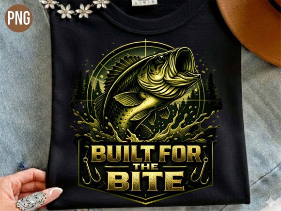 Mastering Outdoor Graphic Design with the Built for the Bite Bass Fishing PNG