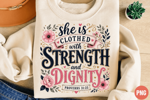 Strength and Dignity: Elevating Your Creative Business with Proverbs 31:25 Sublimation Designs