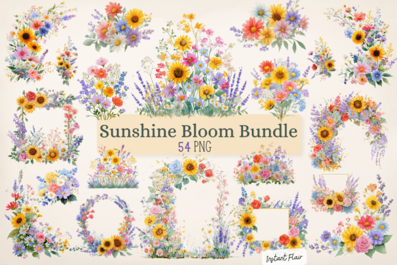 Sunshine Bloom Floral Bundle: A Practical Guide to Using Watercolor Florals in Your Designs