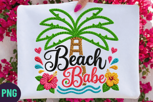 Unleash Summer Vibes with Beach Babe Faux Yarn PNG Sublimation Designs