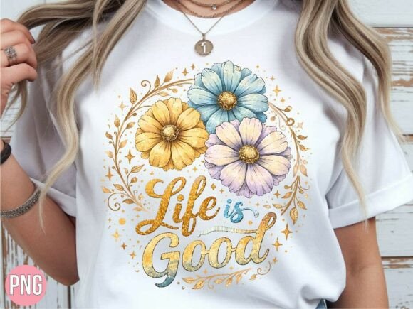 Unlocking Creative Potential with Life is Good Floral Gold Glitter PNG: A Guide to High-Quality Digital Design