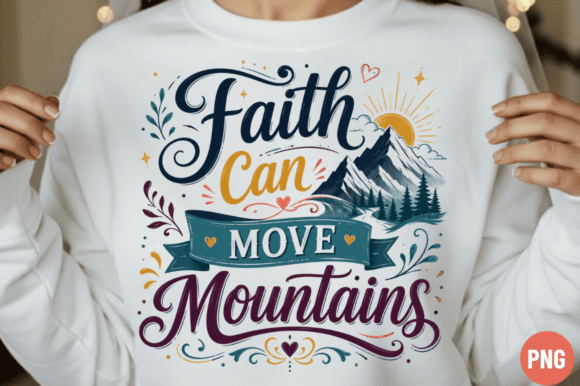 Unlocking Creative Potential with the Faith Can Move Mountains PNG Design